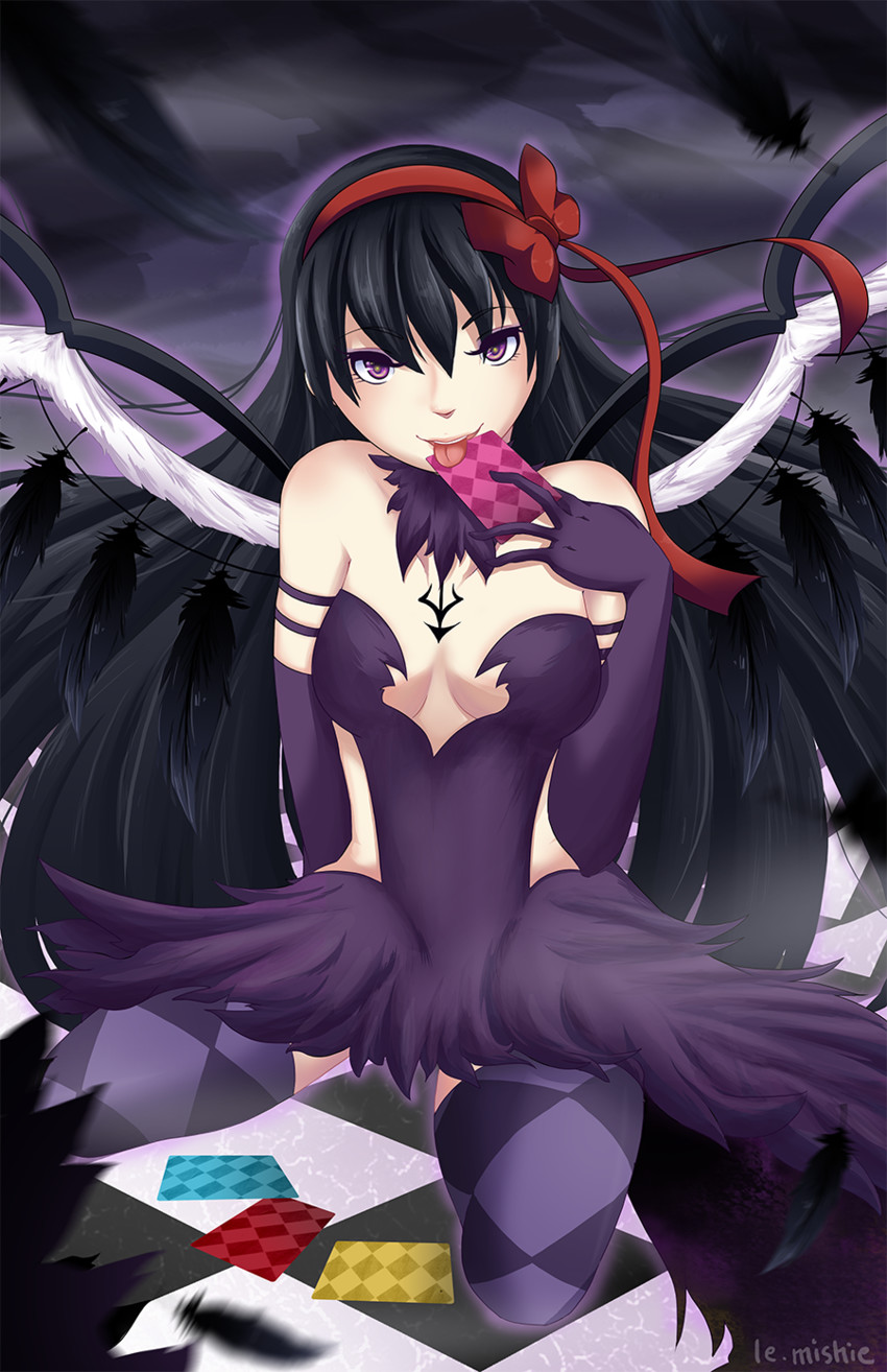 akemi homura and akuma homura (mahou shoujo madoka magica and 1 more) drawn by le_mishie