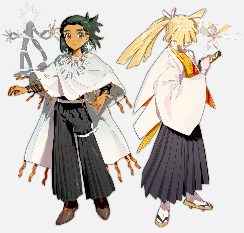 gladion, hau, xurkitree, and kartana (pokemon and 1 more) drawn by fua1heyvot4ifsr