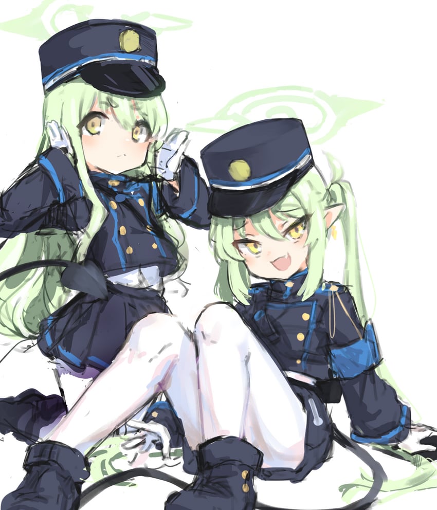 hikari and nozomi (blue archive) drawn by ishi_midori