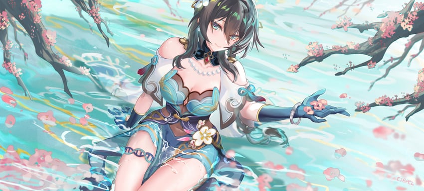 ruan mei (honkai and 1 more) drawn by bupa_chila