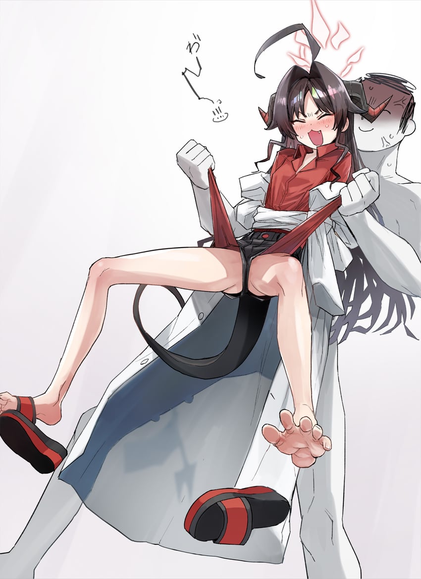 sensei, doodle sensei, and kasumi (blue archive) drawn by sadamatsu_ryuuichi
