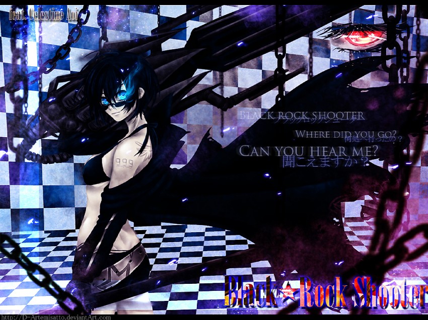 black rock shooter (black rock shooter) drawn by d-artemisatto