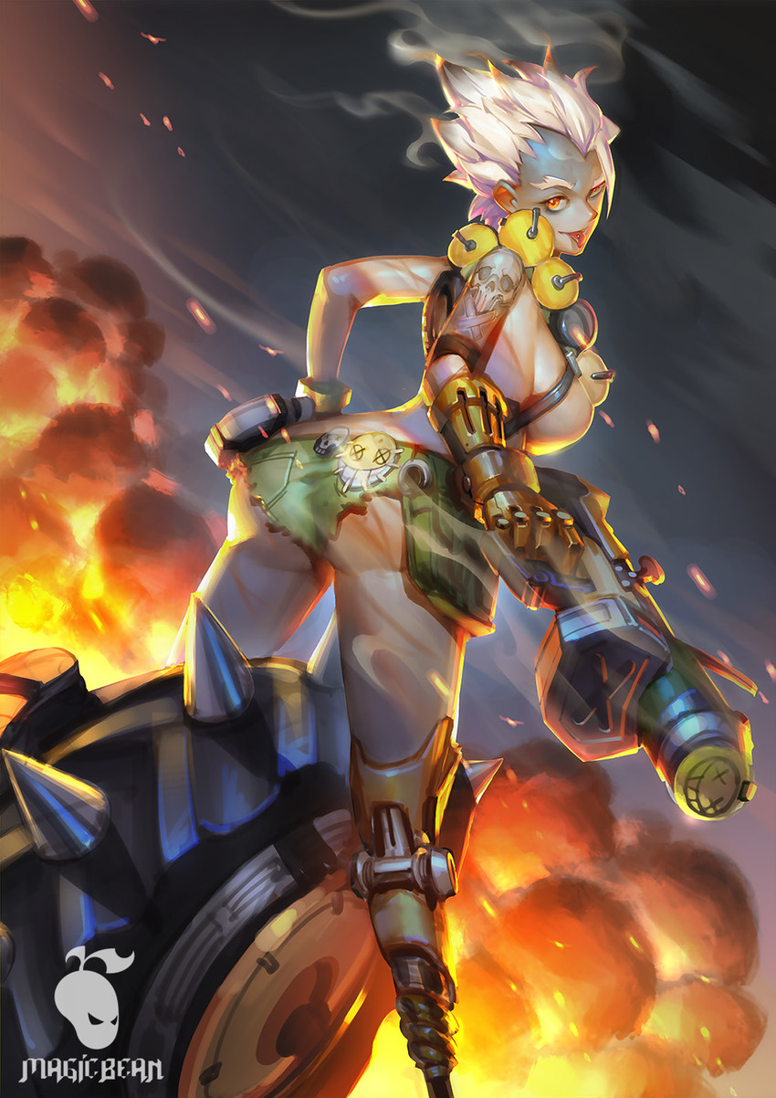 junkrat (overwatch and 1 more) drawn by xiao_duzi