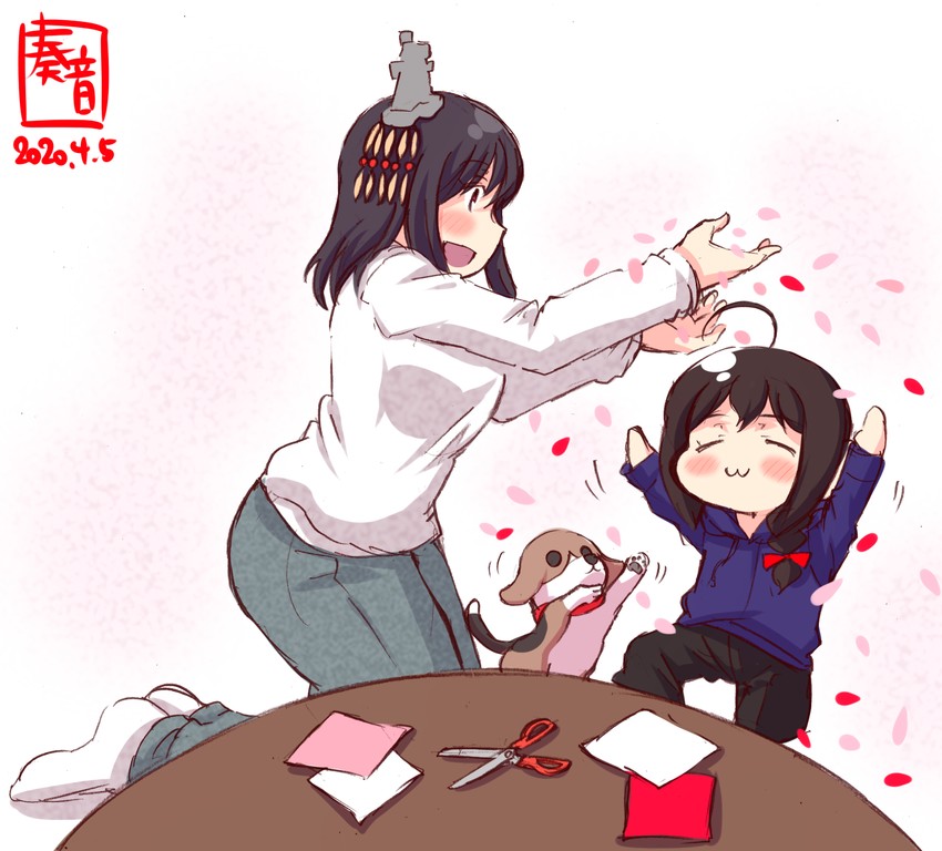 shigure and yamashiro (kantai collection) drawn by kanon_(kurogane_knights)
