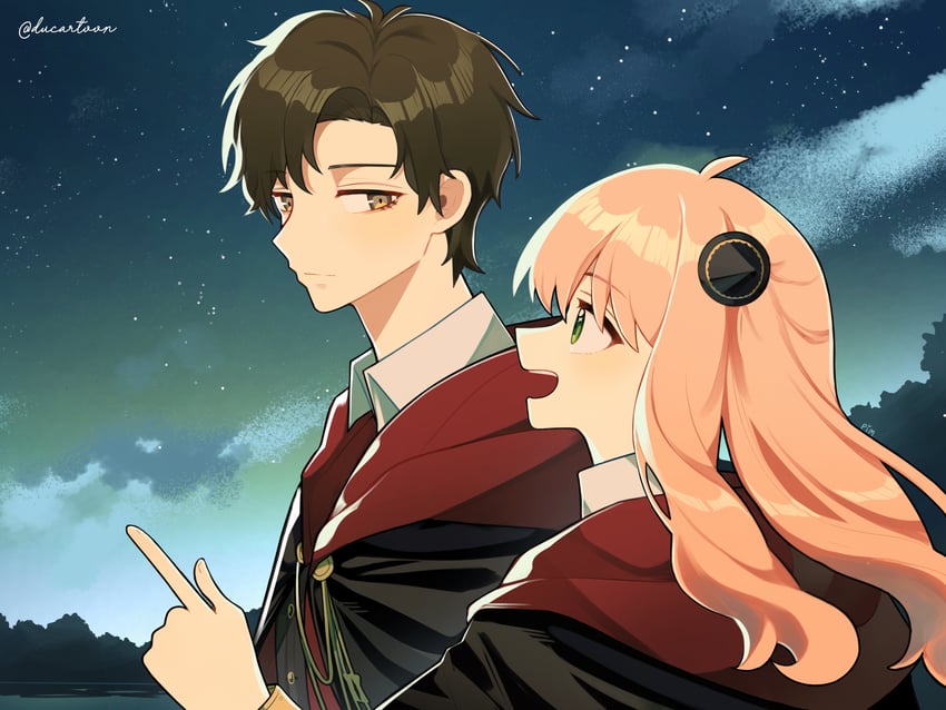 anya and damian desmond (spy x family) drawn by ducartoon