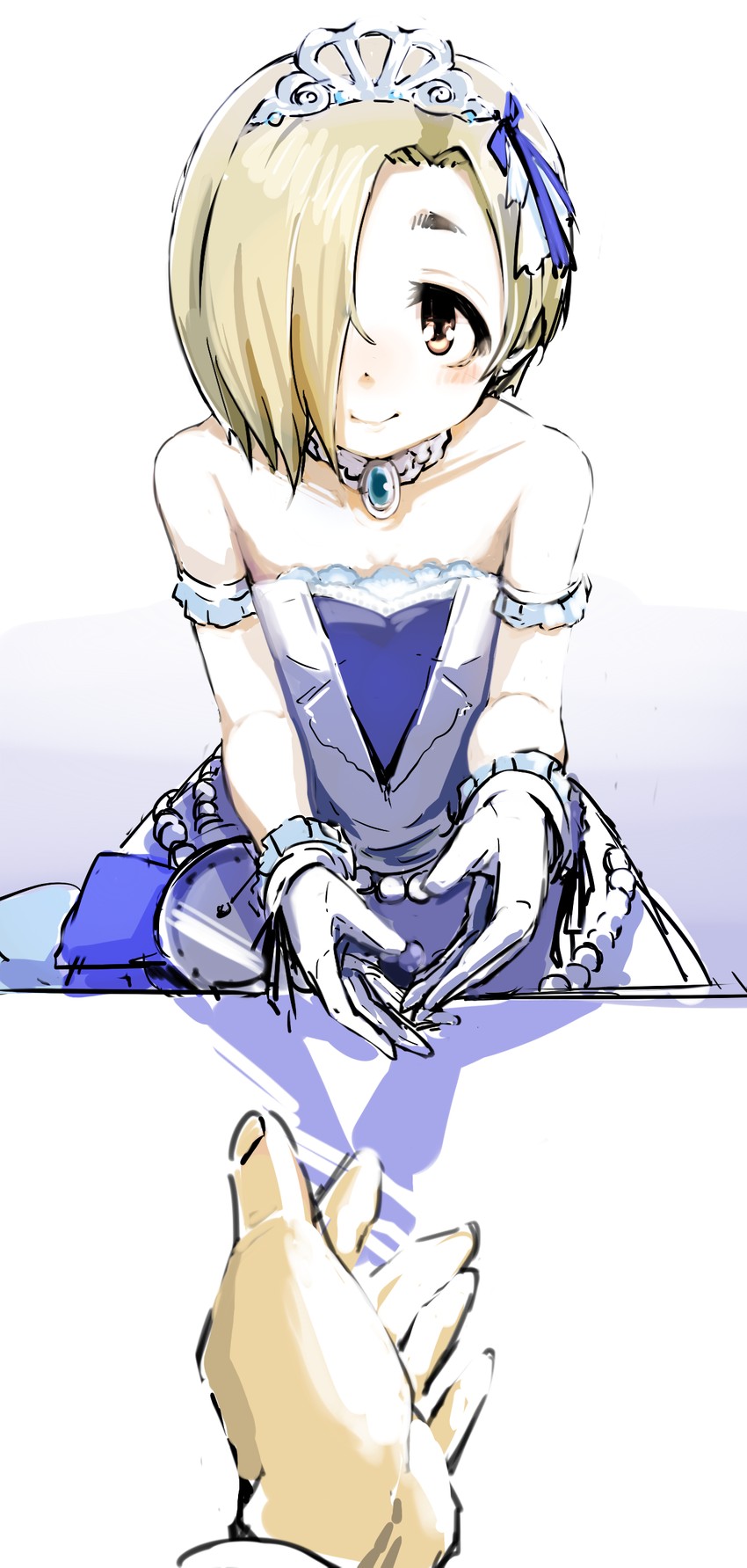 shirasaka koume (idolmaster and 1 more) drawn by momo_(higanbana_and_girl)