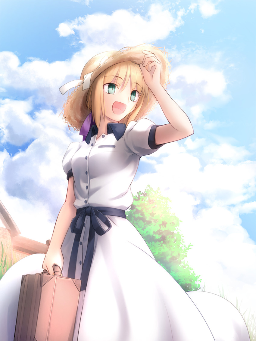 artoria pendragon and saber (fate and 2 more) drawn by shoori_(migiha)