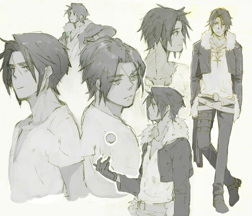 squall leonhart (final fantasy and 1 more) drawn by nini_tw99
