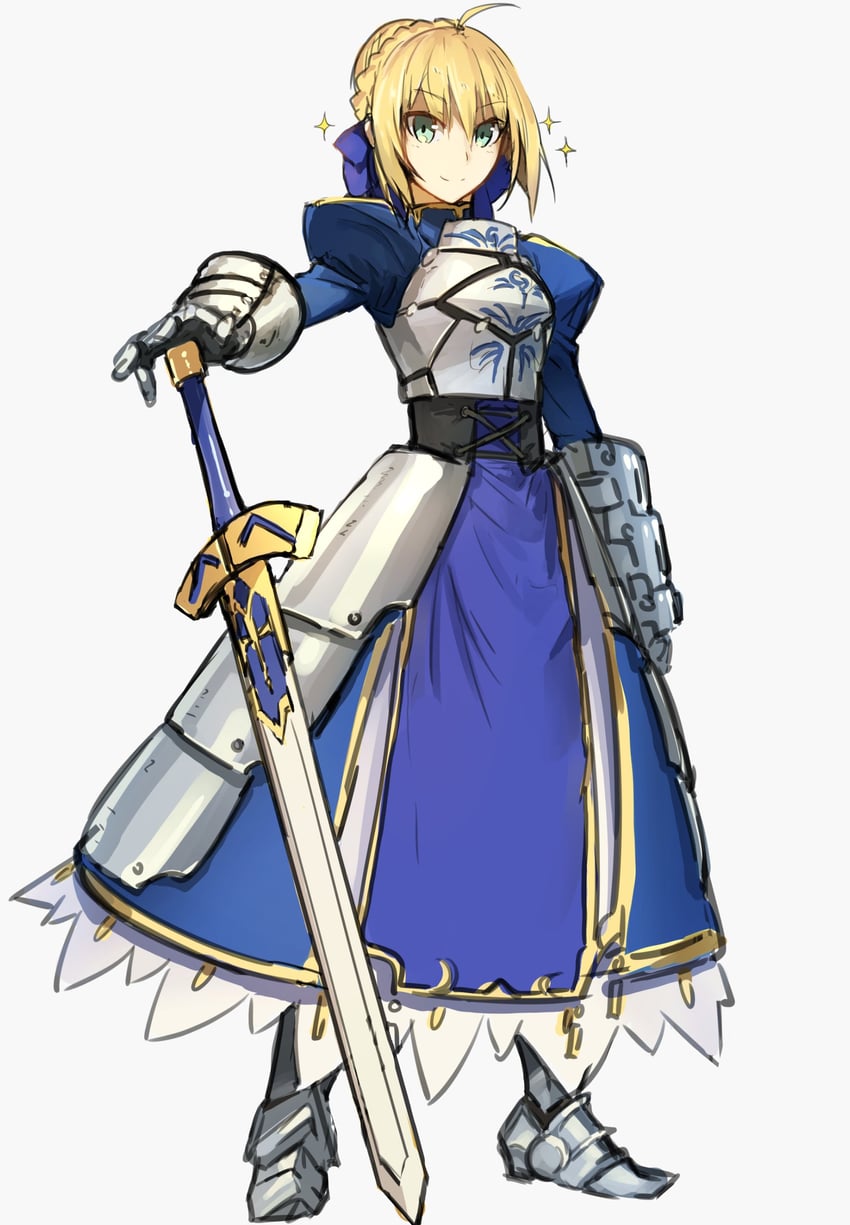 artoria pendragon and saber (fate and 1 more) drawn by sa/tsu/ki