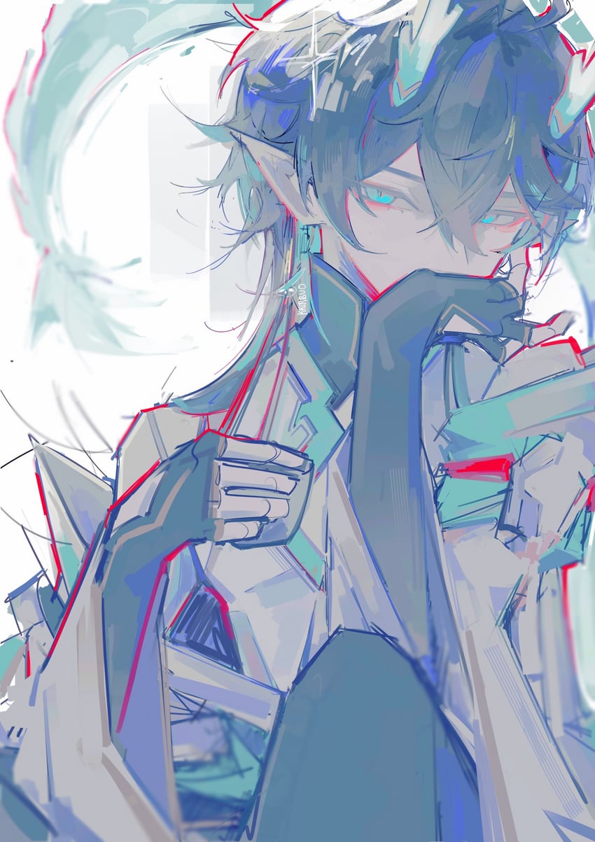 dan heng (honkai and 1 more) drawn by kirbo