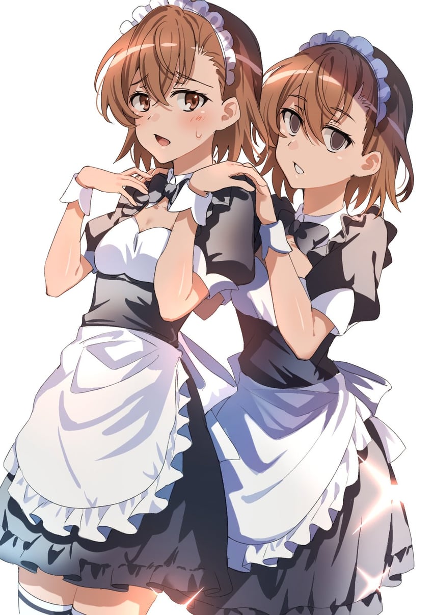 misaka mikoto and misaka imouto (toaru majutsu no index and 1 more) drawn by ci31205