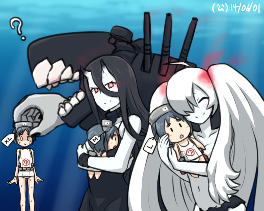 battleship princess, maru-yu, and southern ocean war princess (kantai collection) drawn by hamu_koutarou