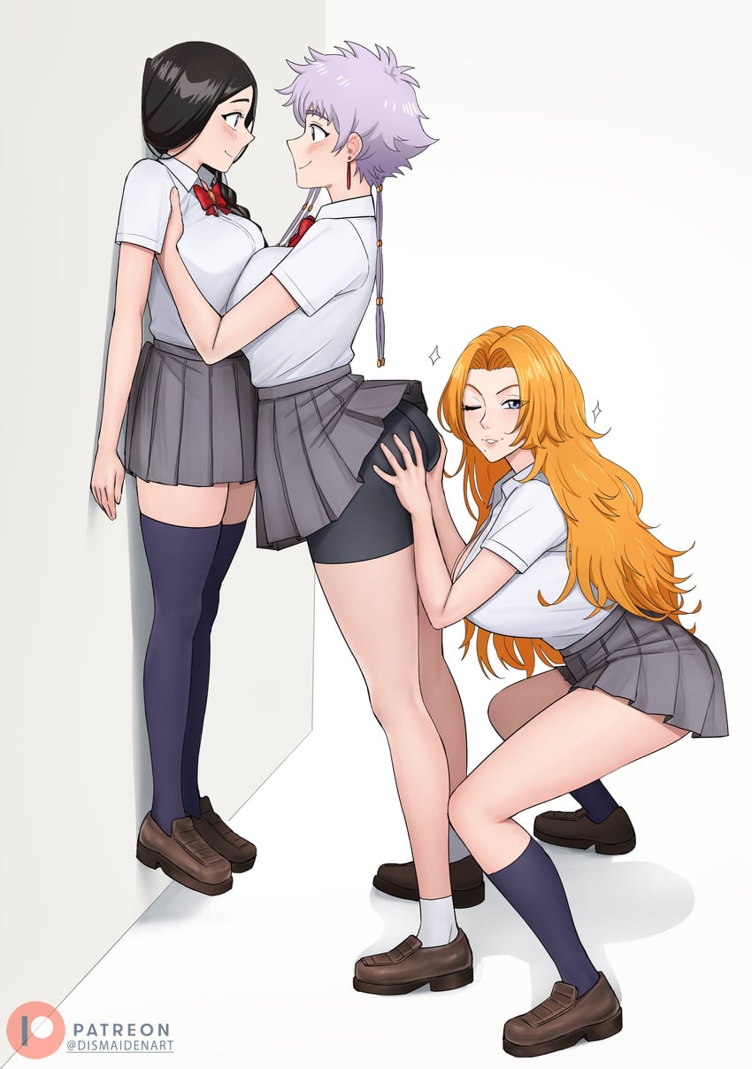 matsumoto rangiku, unohana retsu, and kotetsu isane (bleach and 1 more) drawn by dismaiden