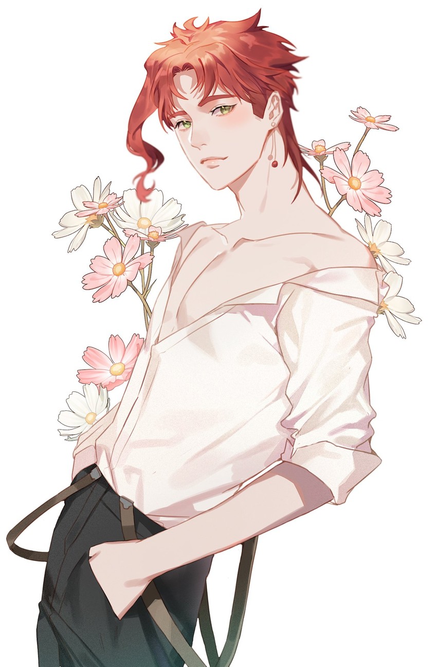 kakyoin noriaki (jojo no kimyou na bouken and 1 more) drawn by jujeop