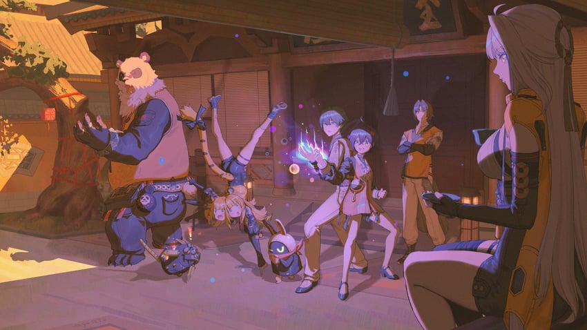 eous, yixuan, ju fufu, pan yinhu, belle, and 3 more (zenless zone zero) drawn by renyu1012