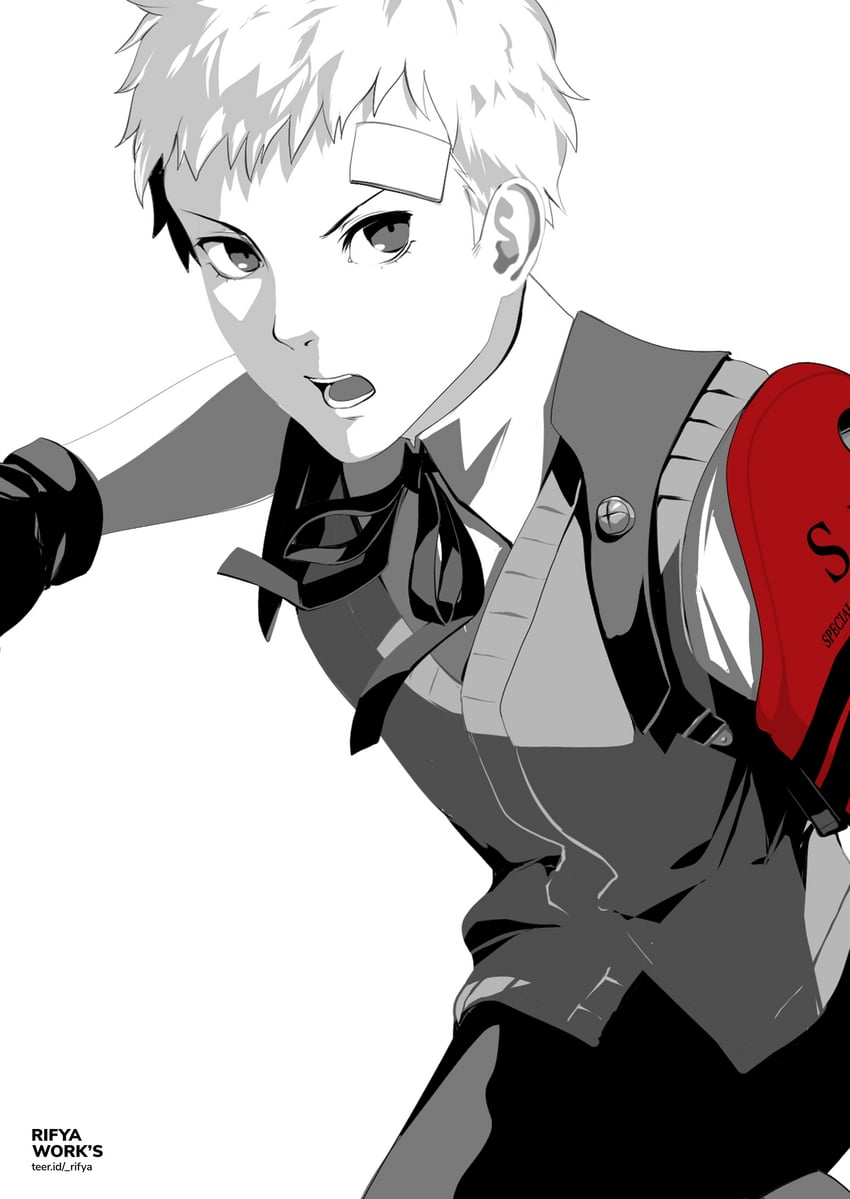 sanada akihiko (persona and 1 more) drawn by rifyaa