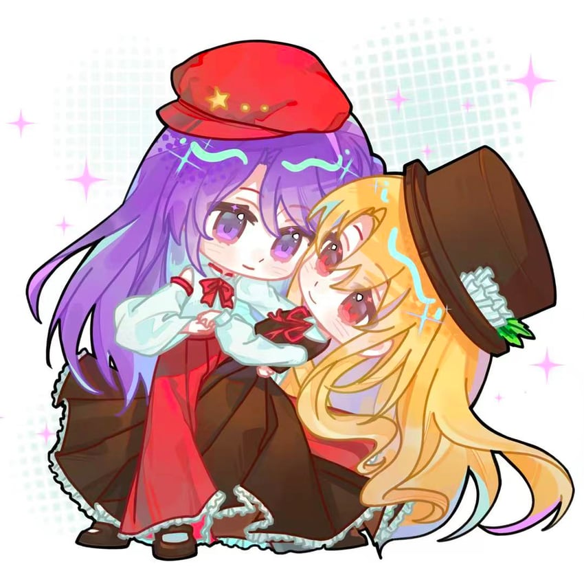 jacket girl and label girl (touhou and 1 more) drawn by xixingsiyuyuko
