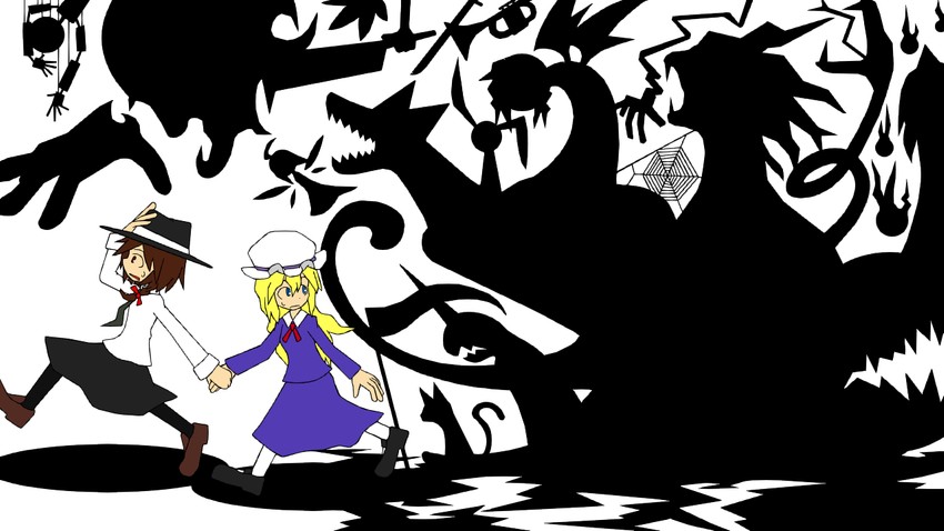 usami renko and maribel hearn (touhou) drawn by kazuki_(stars127)