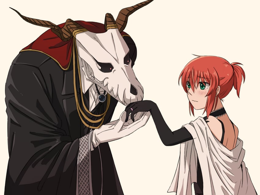 hatori chise and elias ainsworth (mahou tsukai no yome) drawn by delfuze