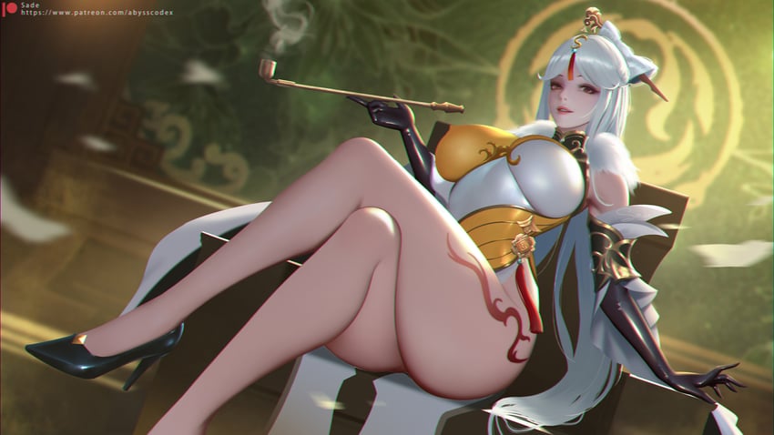 ningguang (genshin impact) drawn by sade_abyss