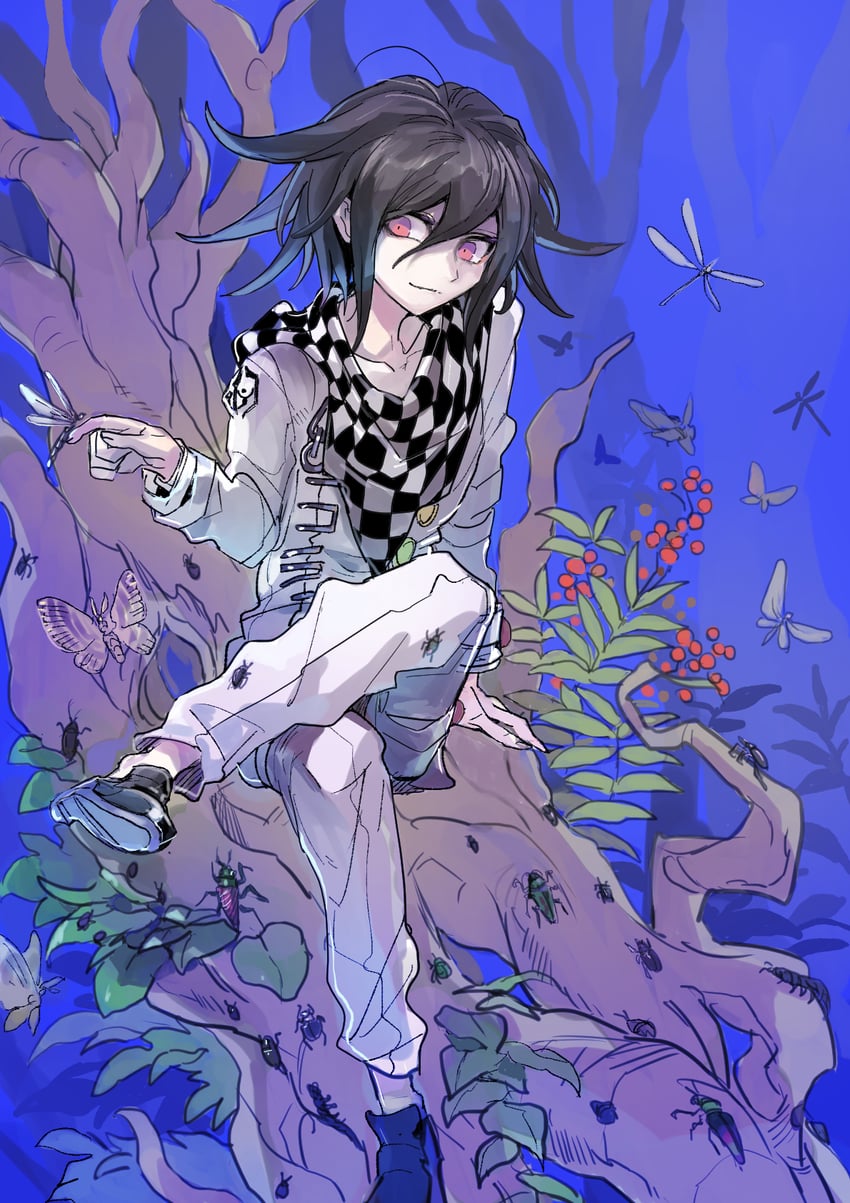oma kokichi (danganronpa and 1 more) drawn by kumakoro_(tetsupag)