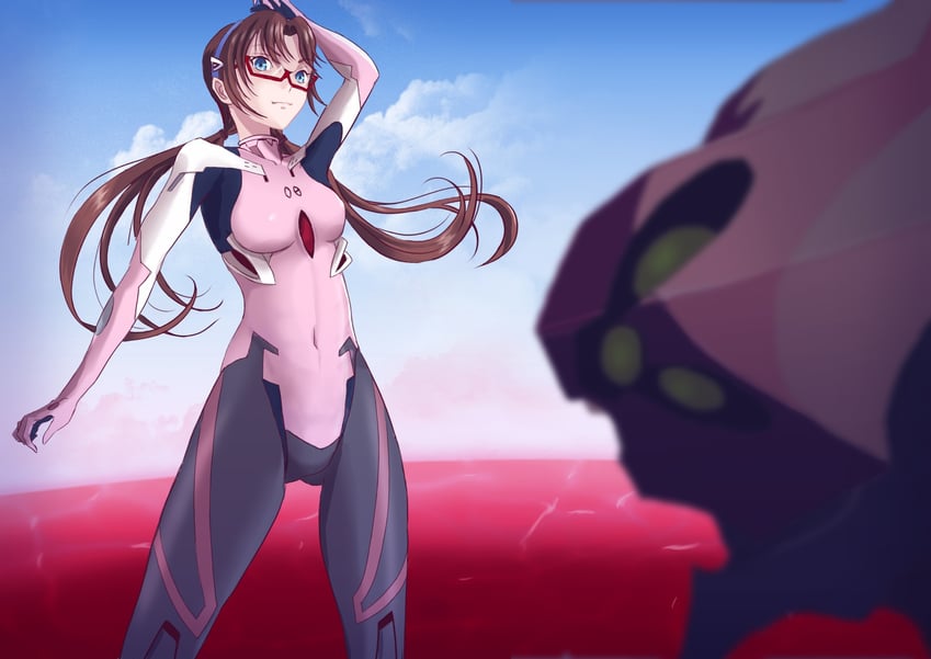makinami mari illustrious and eva 08 (neon genesis evangelion and 1 more) drawn by nana_(nanaart)