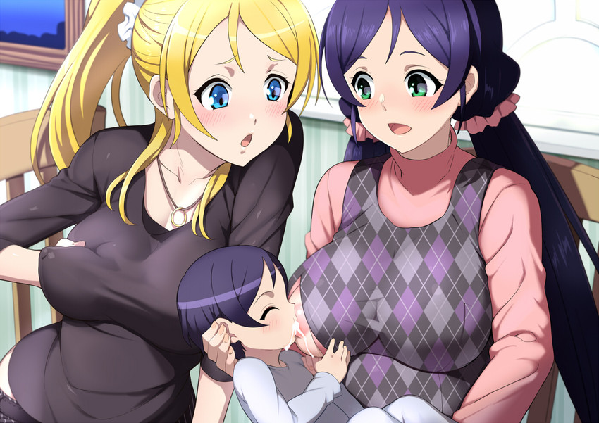 tojo nozomi and ayase eli (love live! and 1 more) drawn by shin'ya_(shin'yanchi)