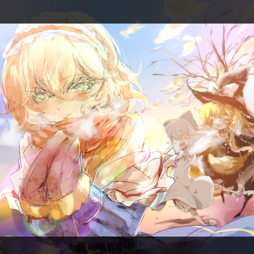 kirisame marisa, alice margatroid, and cirno (touhou) drawn by neichiru