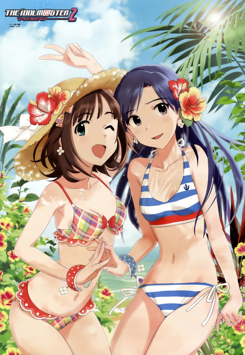 kisaragi chihaya and amami haruka (idolmaster) drawn by annindoufu_(oicon)