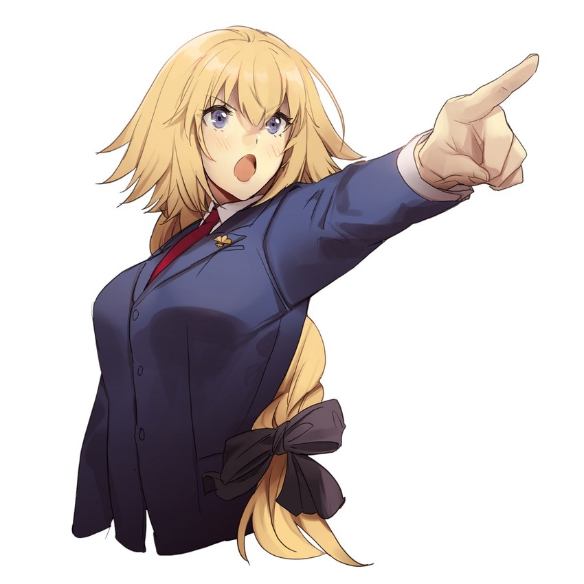 jeanne d'arc and phoenix wright (fate and 2 more) drawn by no-kan