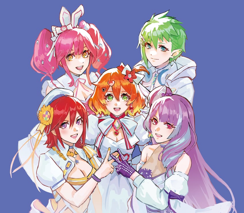 mikumo guynemer, freyja wion, kaname buccaneer, makina nakajima, and reina prowler (macross and 1 more) drawn by nekkikamille