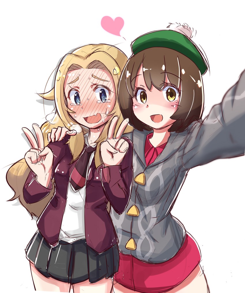 gloria and lass (pokemon and 1 more) drawn by pae_(ac40935_m41)