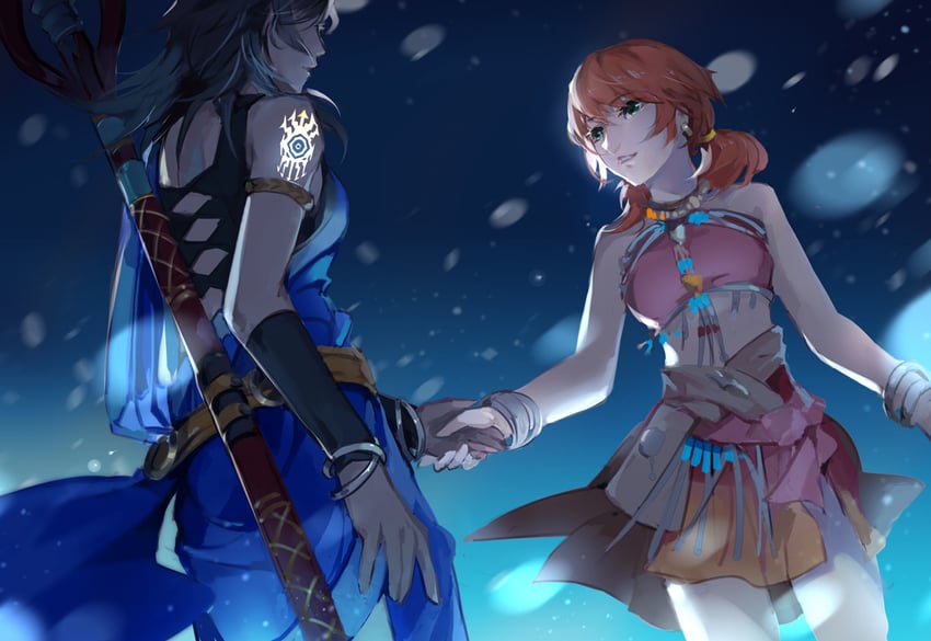 oerba dia vanille and oerba yun fang (final fantasy and 1 more) drawn by kumako_(pixiv4171671)