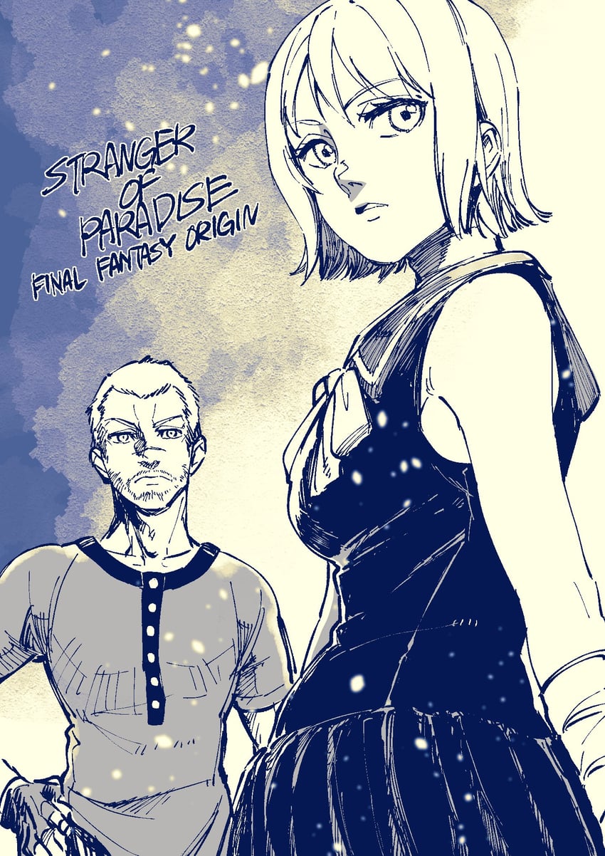 jack garland and neon (final fantasy and 1 more) drawn by tmympict467