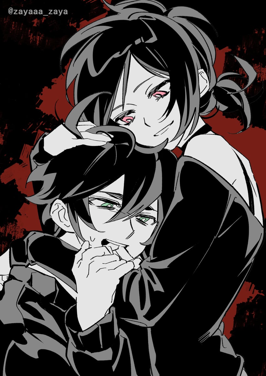 ashley graves and andrew graves (the coffin of andy and leyley) drawn by zayaaa_zaya