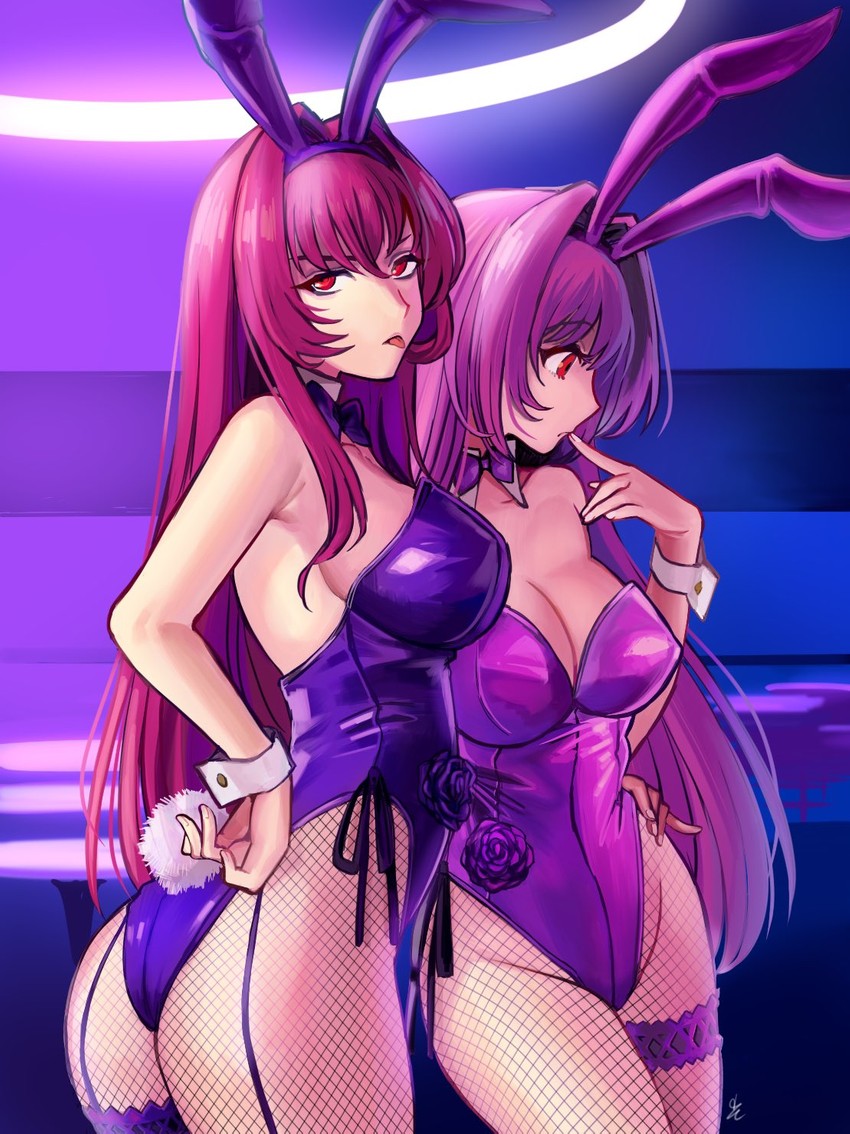 scathach and scathach skadi (fate and 1 more) drawn by asamitsu_(n_morninglight)
