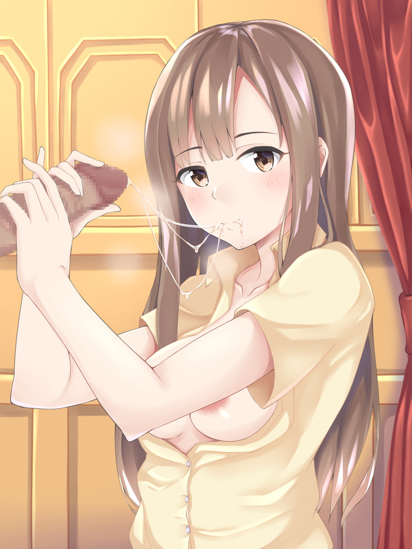 mizumoto yukari (idolmaster and 1 more) drawn by burakku_mutou