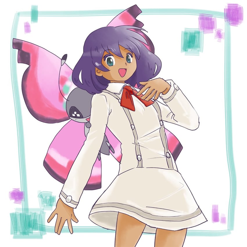 vivillon and sina (pokemon and 1 more) drawn by c_notaso