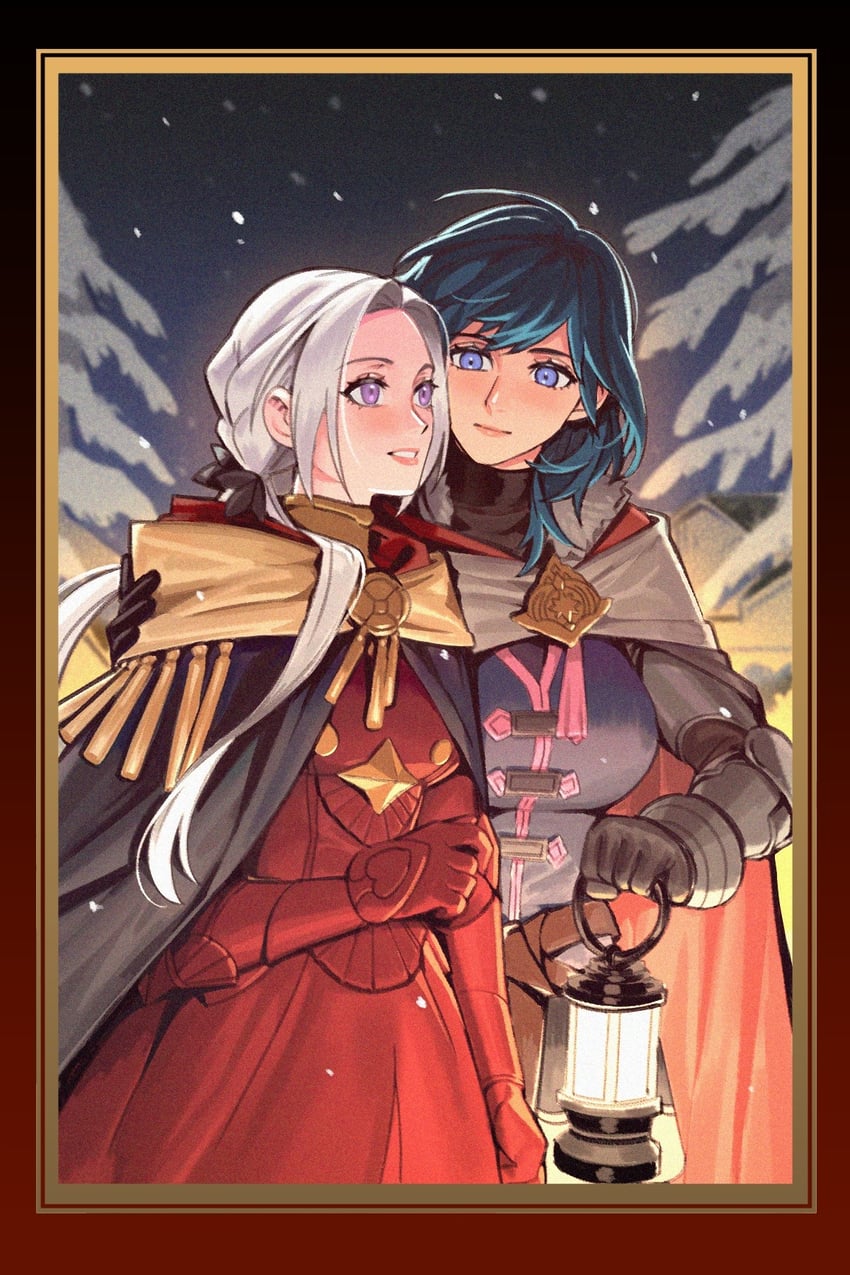 female byleth and edelgard von hresvelg (fire emblem and 2 more) drawn by radiostarkiller