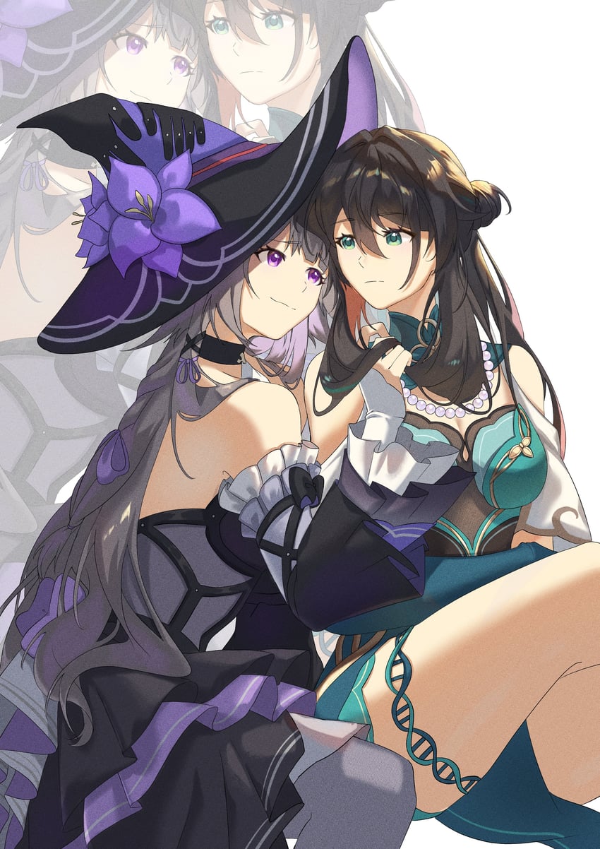 herta, the herta, and ruan mei (honkai and 1 more) drawn by kannalii