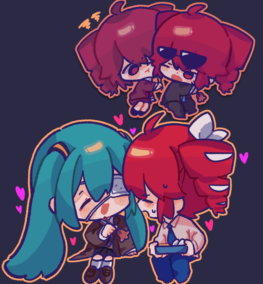 hatsune miku and kasane teto (vocaloid and 6 more) drawn by moochaakaka