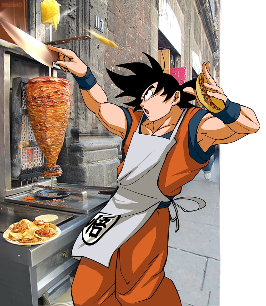 son goku (dragon ball and 1 more) drawn by broonoart