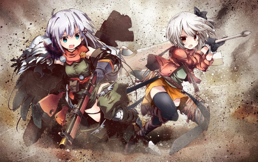 anceril sacred and nana huntsman (pixiv fantasia and 2 more) drawn by nanaroku_(fortress76)