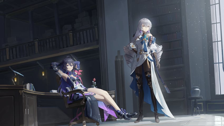 bronya rand and seele (honkai and 1 more) drawn by cotta_(heleif)