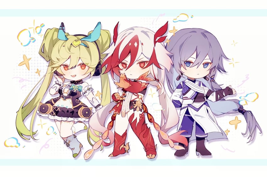 fu hua and ai hyperion lambda (honkai and 1 more) drawn by haruka_(rsyaooooo)