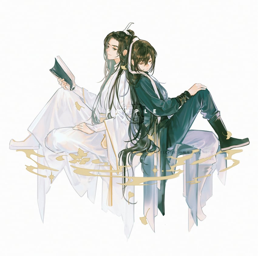 yan zhengming and cheng qian (liu yao) drawn by yiping_haihuo
