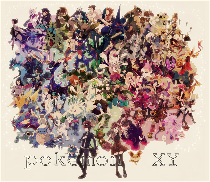 gardevoir, serena, charizard, lucario, sylveon, and 138 more (pokemon and 1 more) drawn by okii
