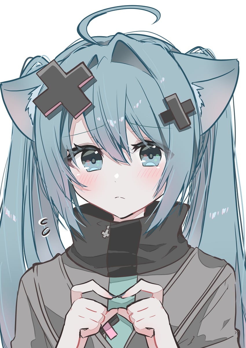 hatsune miku and batsu miku (vocaloid and 2 more) drawn by ria_art