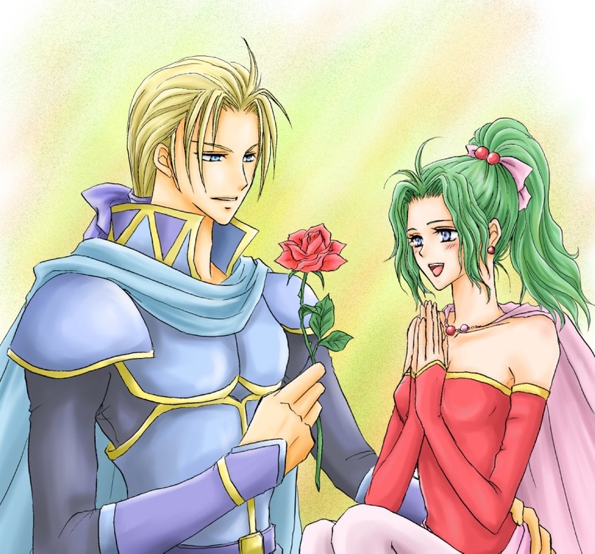terra branford and edgar roni figaro (final fantasy and 1 more) drawn by yuuki_takeru