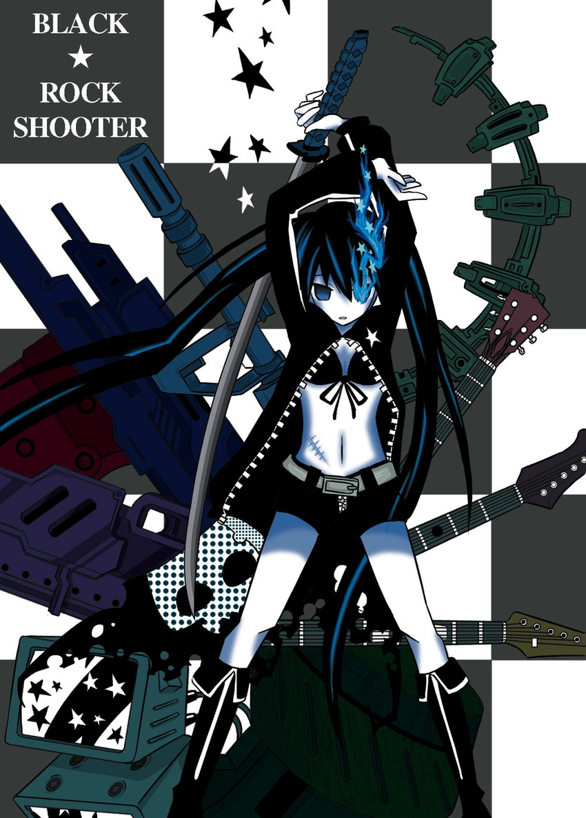 black rock shooter (black rock shooter) drawn by satou_samu